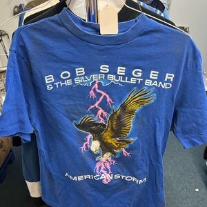 Bob Seger & The Silver Bullet Band Vintage American Storm Tour Tee 1986 T-Shirt